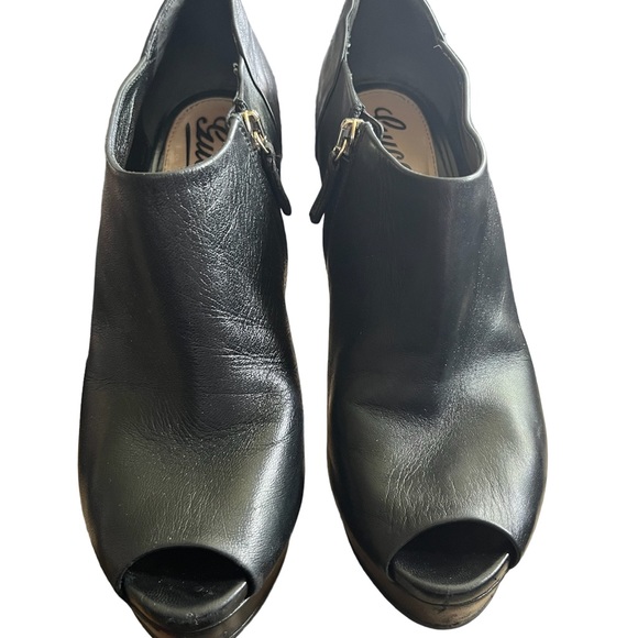 Gucci Peep Toe High Heel Ankle Booties - Picture 4 of 9